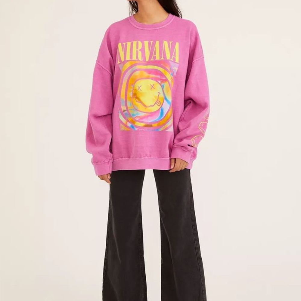 Urban Outfitters Pink Nirvana Sweatshirt